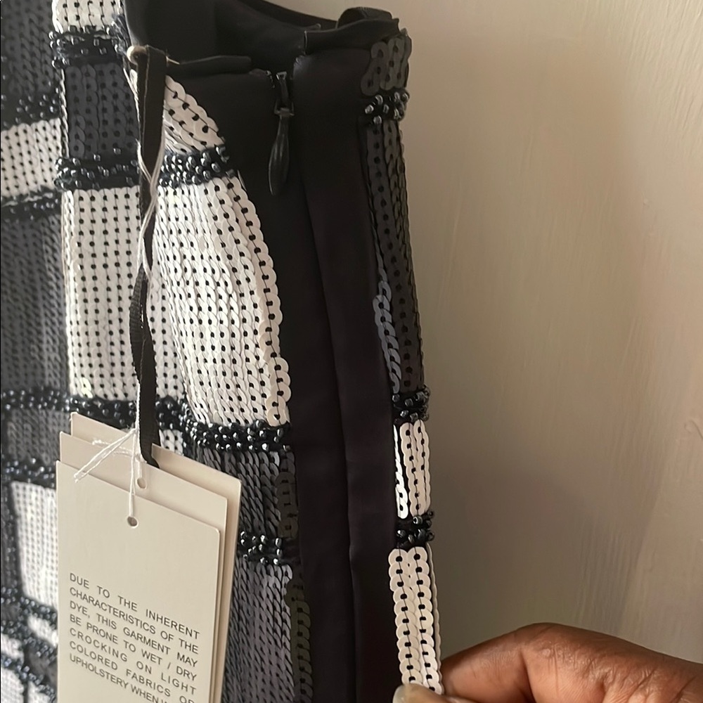 W By Worth Navy and White Geometric Dress - Picture 4 of 15